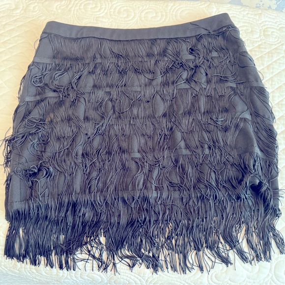 Nasty Gal | fringe skirt - Size 8 - black {worn once} - Picture 2 of 2